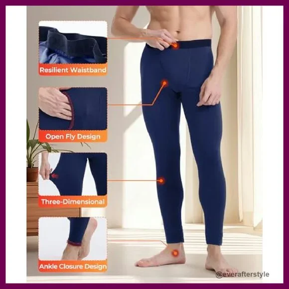 Men's Thermal Underwear Long Johns Heavyweight Base Layer Pants Soft Lining